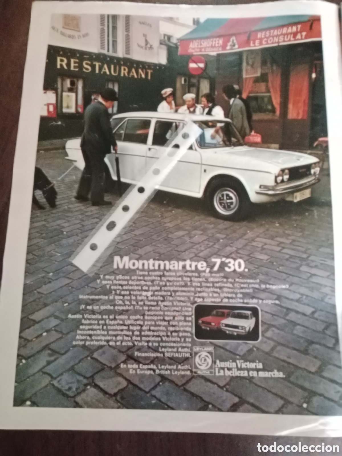 Otros Art&iacute;culos de Coleccionismo en Papel: Publicidad autom&oacute;vil Austin victoria authi de 1973