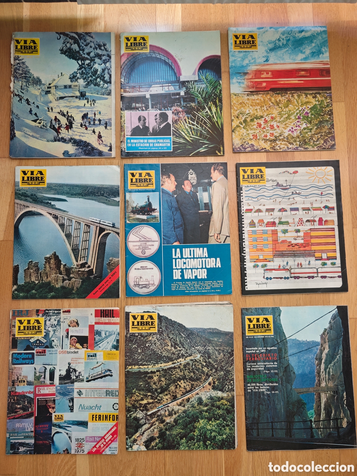 Otros Art&iacute;culos de Coleccionismo en Papel: Lote 9 revistas v&iacute;a libre a&ntilde;o 1975 en mal estado.(Leer descripci&oacute;n).