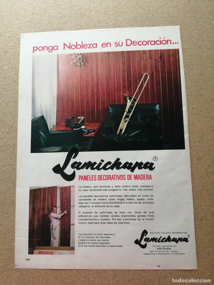 Otros Art&iacute;culos de Coleccionismo en Papel: ANUNCIO. LAMICHAPA, NOBLEZA EN SU DECORACION