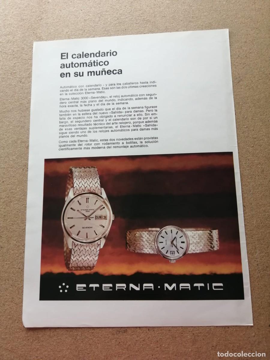Otros Art&iacute;culos de Coleccionismo en Papel: ANUNCIO. RELOJES ETERNA MATIC