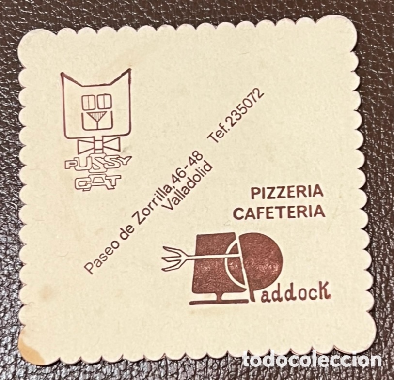 Otros Art&iacute;culos de Coleccionismo en Papel: Posavasos. Pizzer&iacute;a Cafeter&iacute;a HADDOCK. Valladolid. A&ntilde;os 70.