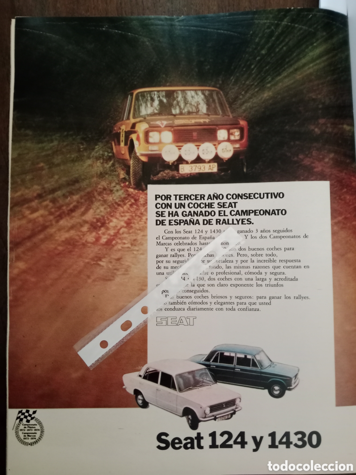 Paper Collecting Others: Publicidad autom&oacute;vil Seat 1430 124 de 1975