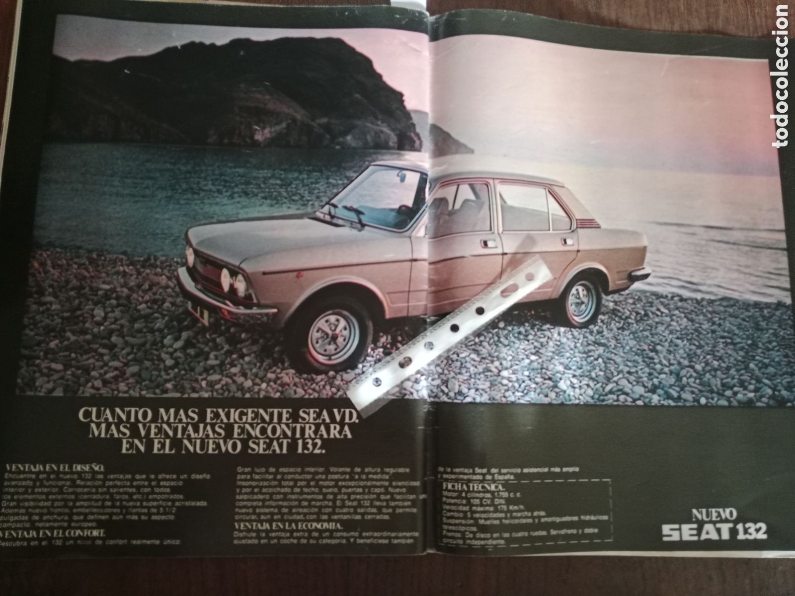 Otros Art&iacute;culos de Coleccionismo en Papel: Publicidad autom&oacute;vil Seat 132 de 1975