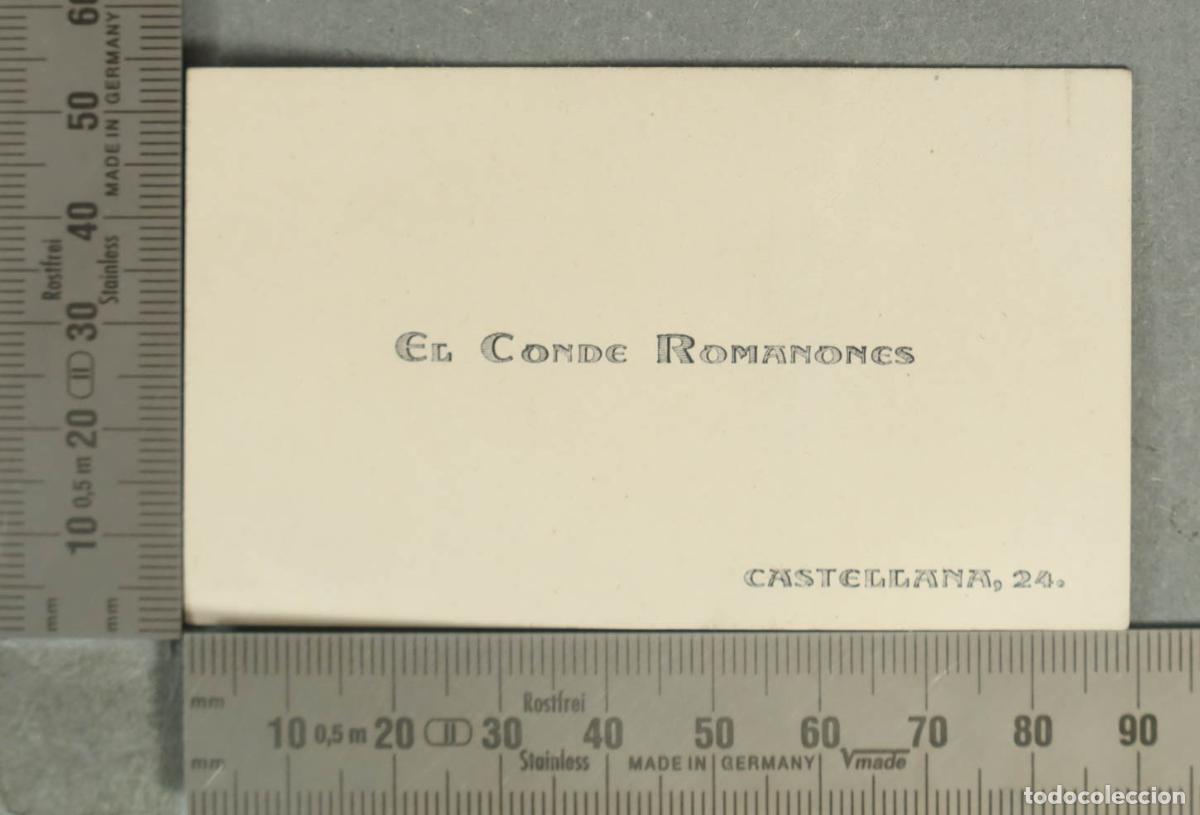 Collectionnisme Papier divers: TARJETA. EL CONDE DE ROMANONES. CASTELLANA, 24