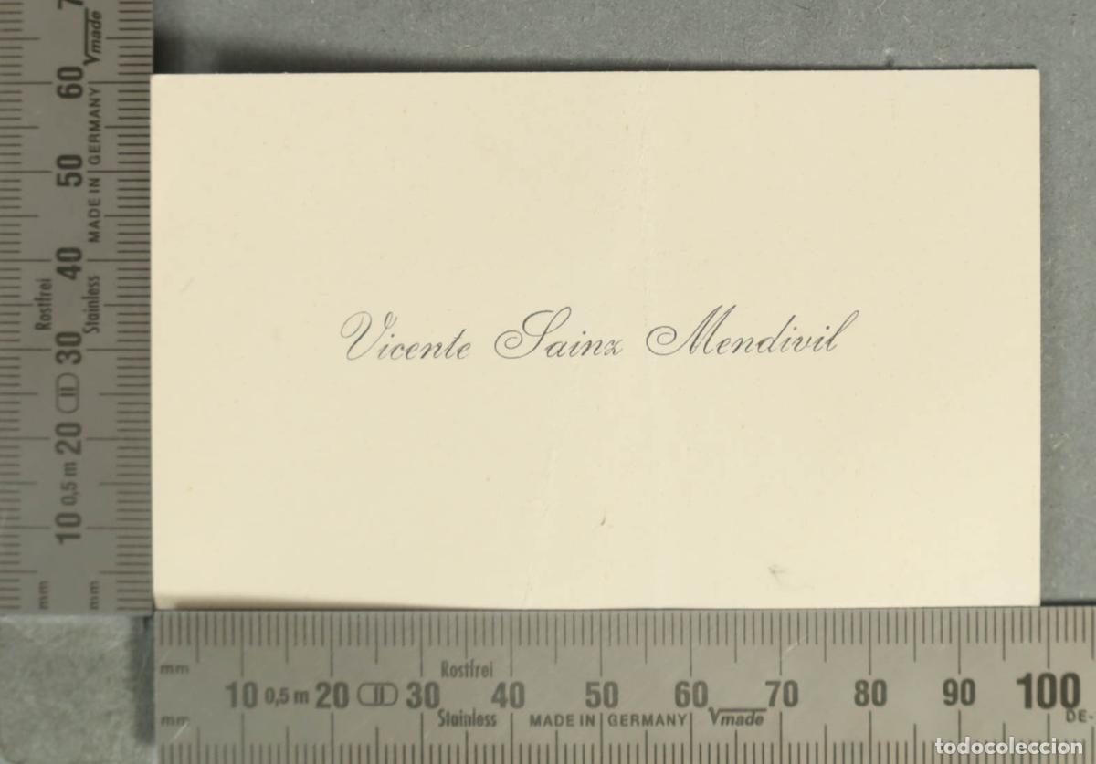 Collectionnisme Papier divers: TARJETA. Vicente Sainz Mendivil