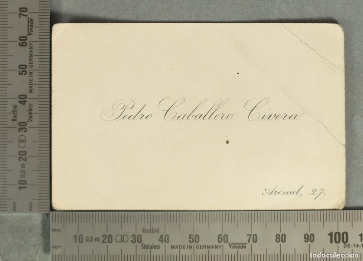 Collectionnisme Papier divers: TARJETA. Pedro Caballero Civera. ARENAL 27