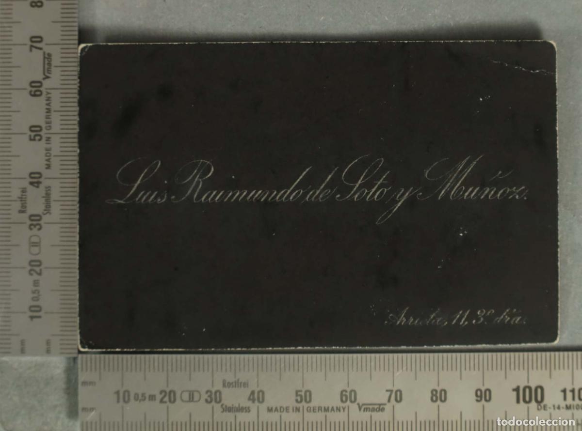 Otros Art&iacute;culos de Coleccionismo en Papel: TARJETA. La tarjeta pertenece a Luis Raimundo de Soto y Mu&ntilde;oz.