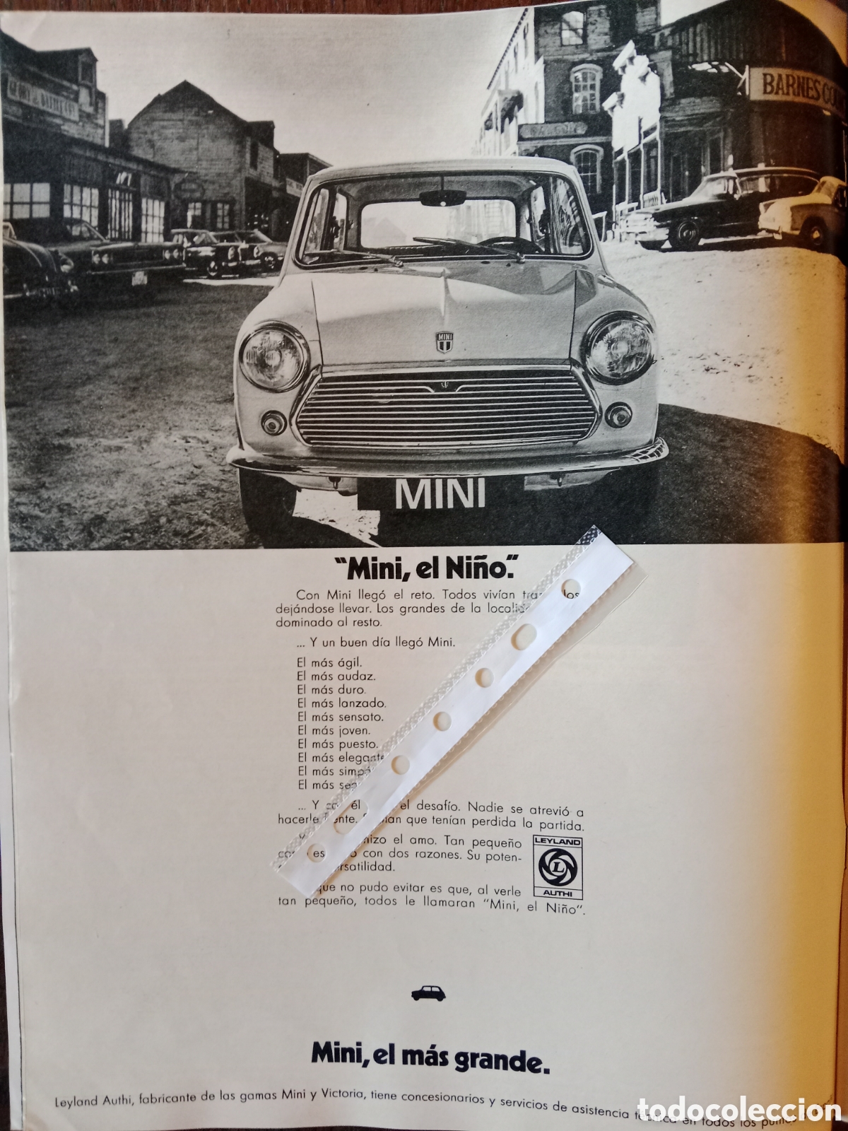 Otros Art&iacute;culos de Coleccionismo en Papel: Publicidad autom&oacute;vil mini authi de 1973