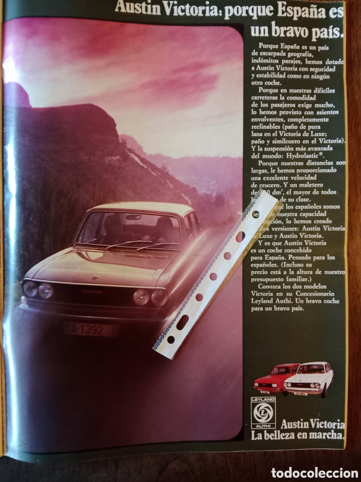 Otros Art&iacute;culos de Coleccionismo en Papel: Publicidad autom&oacute;vil Austin victoria de 1973