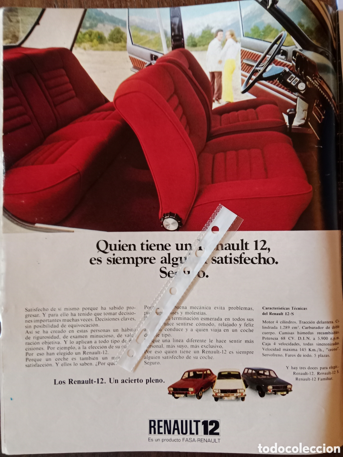 Otros Art&iacute;culos de Coleccionismo en Papel: Publicidad autom&oacute;vil Renault 12 de 1973