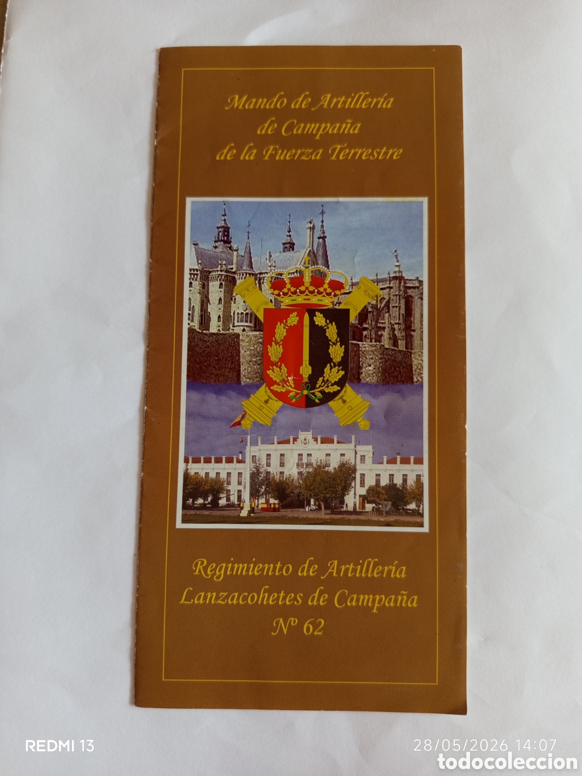 Otros Art&iacute;culos de Coleccionismo en Papel: Regimiento Artiller&iacute;a Lanzacohetes de Campa&ntilde;a N. 62