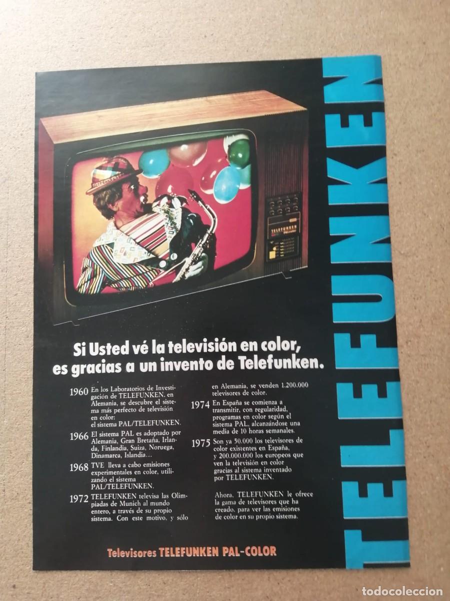 Otros Art&iacute;culos de Coleccionismo en Papel: ANUNCIO. TELEVISOR TELEFUNKEN