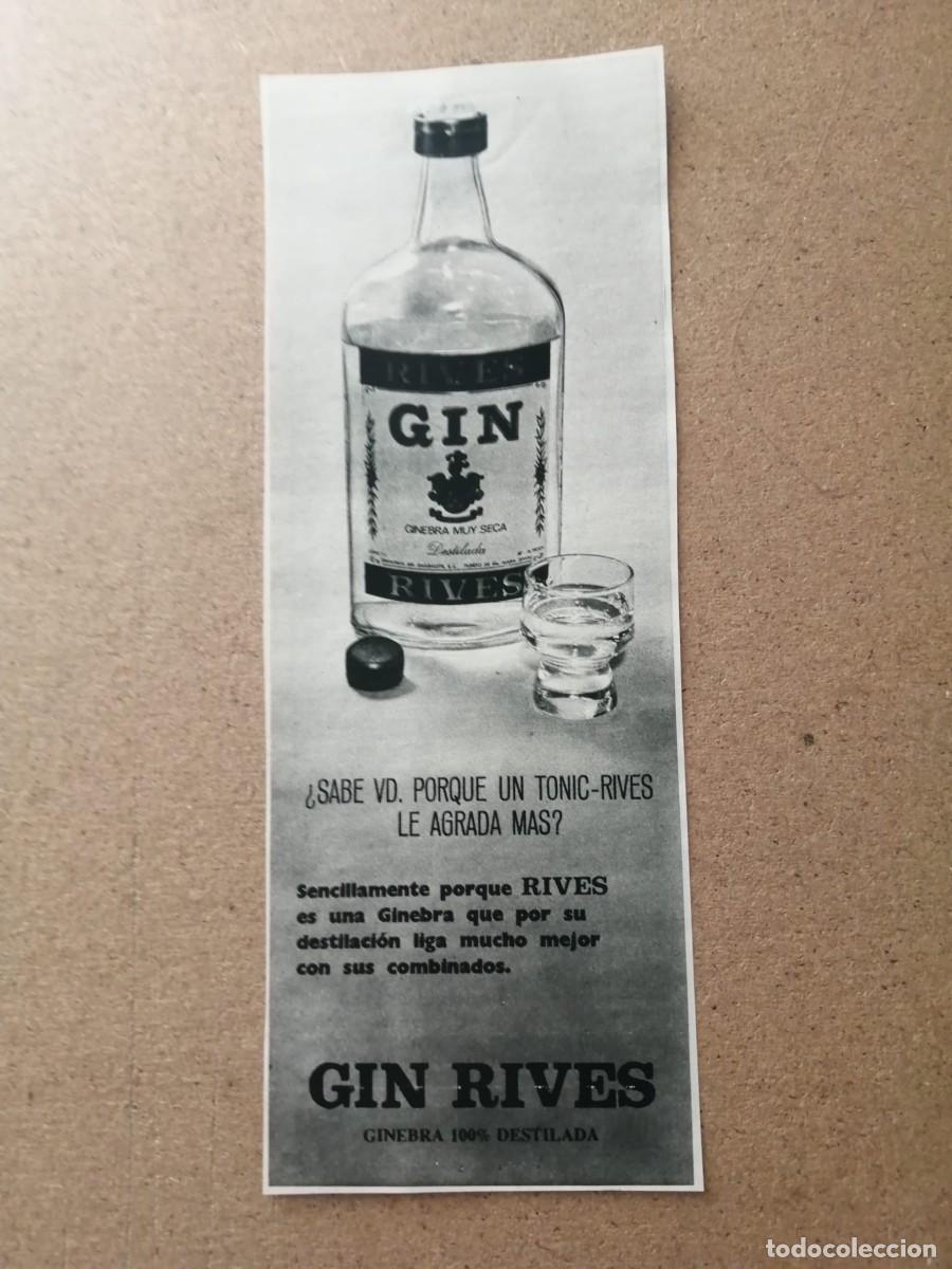 Otros Art&iacute;culos de Coleccionismo en Papel: ANUNCIO. GIN RIVES..