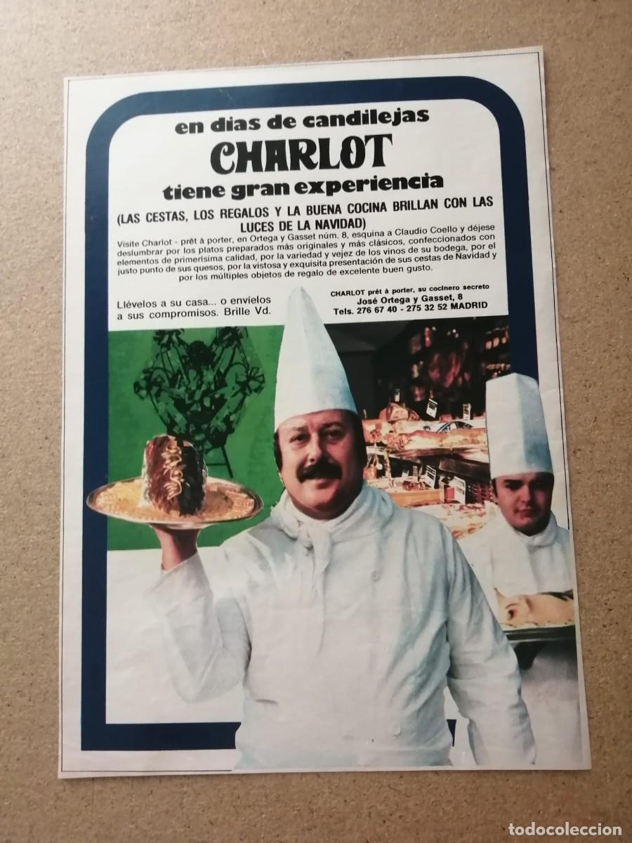 Otros Art&iacute;culos de Coleccionismo en Papel: ANUNCIO. CESTAS, COCINA Y REGALOS CHARLOT