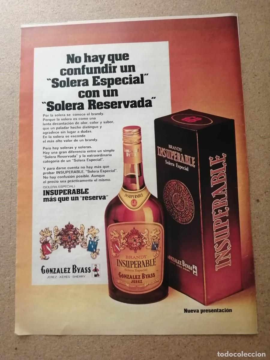 Otros Art&iacute;culos de Coleccionismo en Papel: ANUNCIO. BRANDY INSUPERABLE