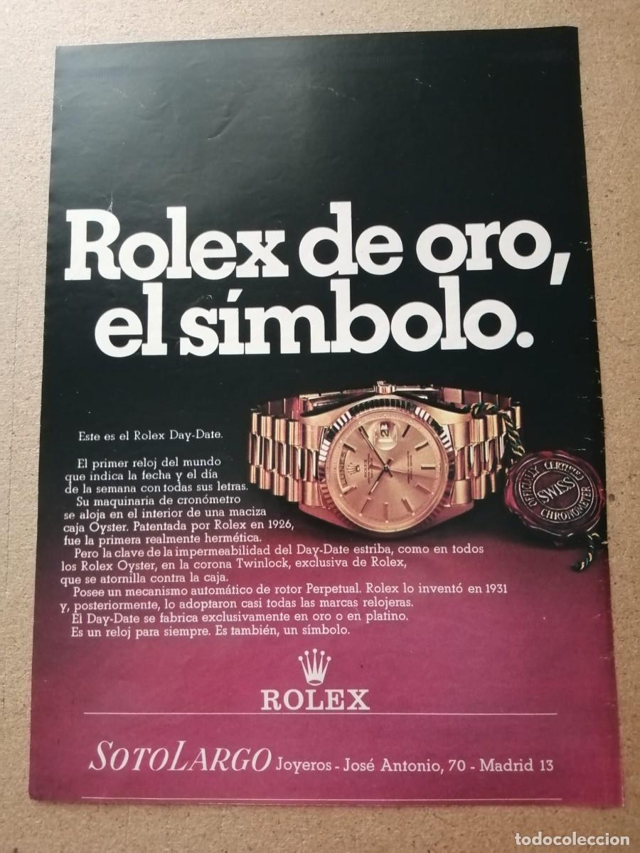 Otros Art&iacute;culos de Coleccionismo en Papel: ANUNCIO. ROLEX......