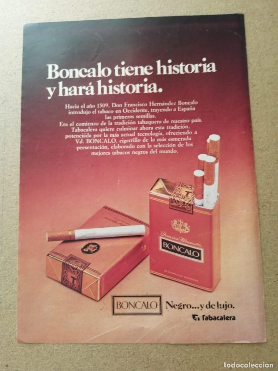 Otros Art&iacute;culos de Coleccionismo en Papel: ANUNCIO. CIGARRILLOS BONCALO