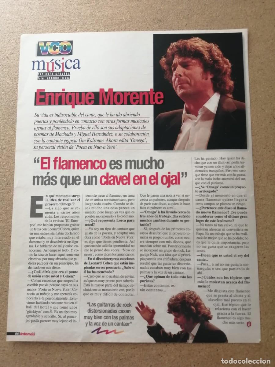 Otros Art&iacute;culos de Coleccionismo en Papel: REPORTAJE. ENRIQUE MORENTE