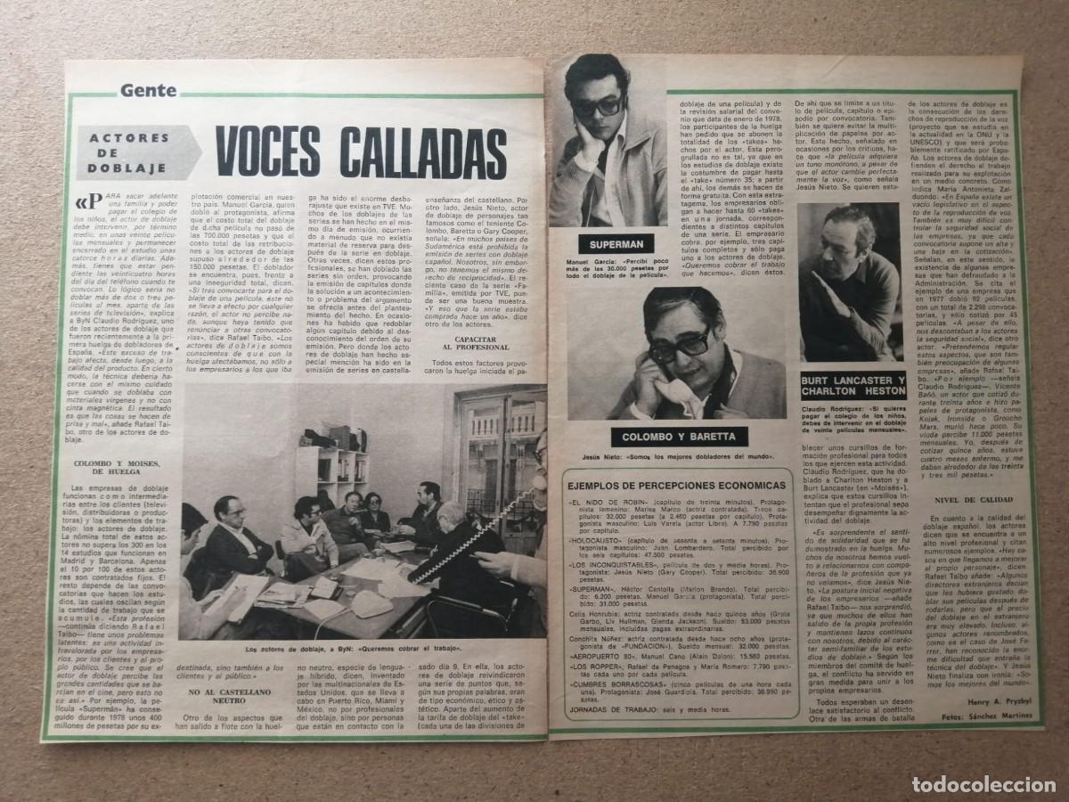 Otros Art&iacute;culos de Coleccionismo en Papel: REPORTAJE. ACTORES DE DOBLAJE