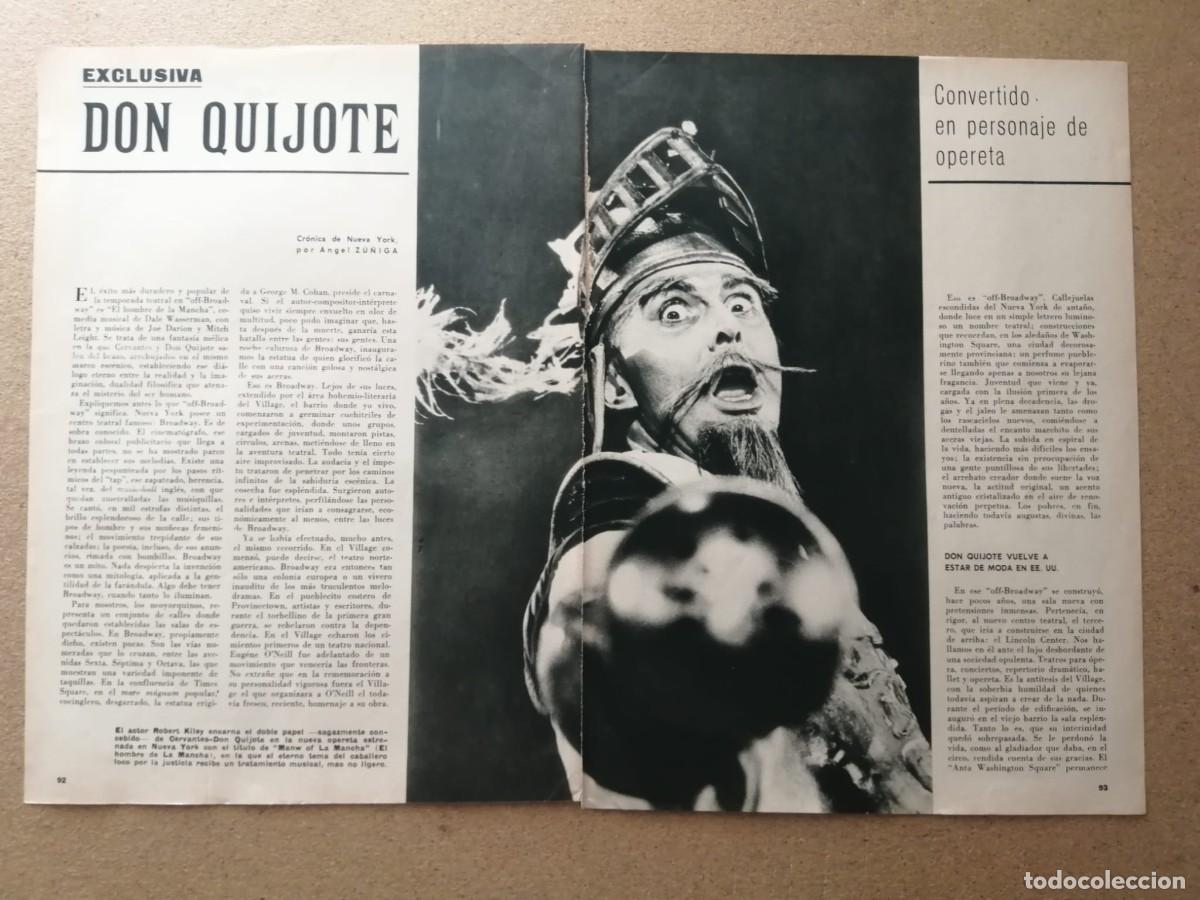 Otros Art&iacute;culos de Coleccionismo en Papel: REPORTAJE. DON QUIJOTE EN LOS ESCENARIOS DE BROADWAY, EL HOMBRE DE LA MANCHA