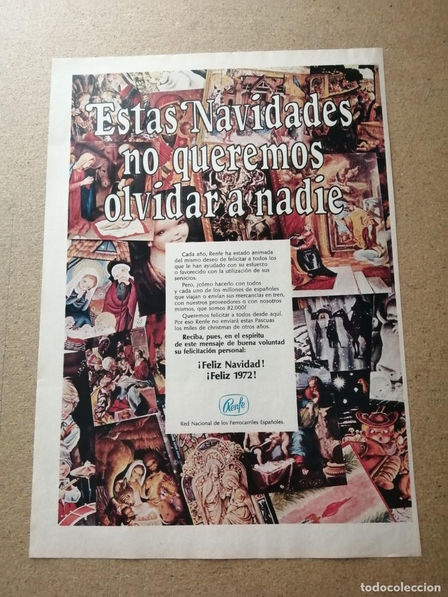 Otros Art&iacute;culos de Coleccionismo en Papel: ANUNCIO. RENFE FELICITA LA NAVIDAD 1972