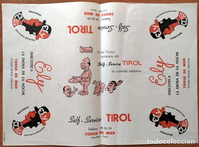 Otros Art&iacute;culos de Coleccionismo en Papel: MANTEL DE PAPEL DEL SELF-SERVICE TIROL DE TOSSA DE MAR
