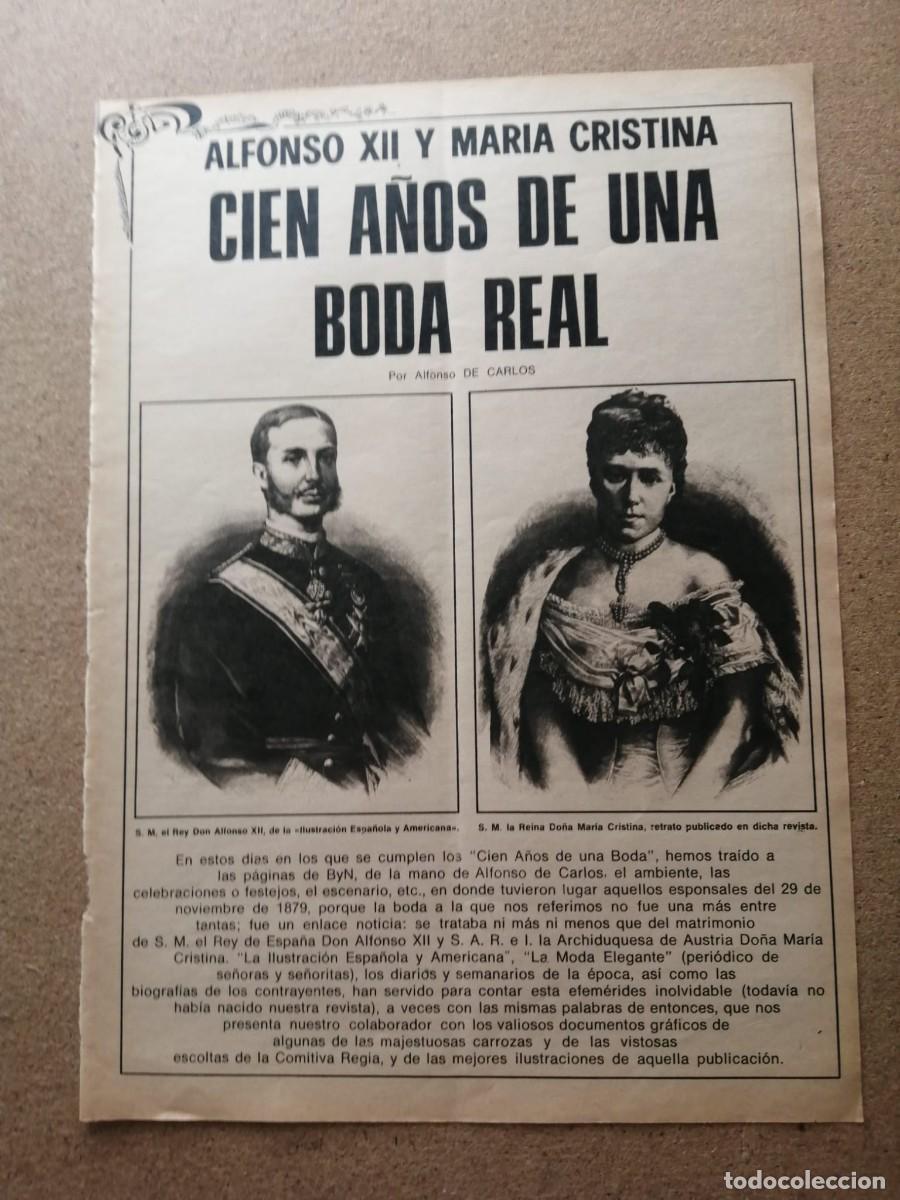 Otros Art&iacute;culos de Coleccionismo en Papel: REPORTAJE. ALFONSO XII Y MARIA CRISTINA, CIEN A&Ntilde;OS DE UNA BODA REAL