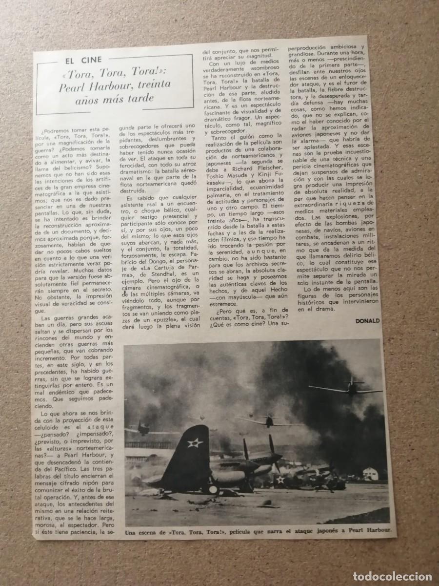 Otros Art&iacute;culos de Coleccionismo en Papel: CRITICA CINEMATOGRAFICA. TORA, TORA, TORA, DE RICHARD FLEISCHER