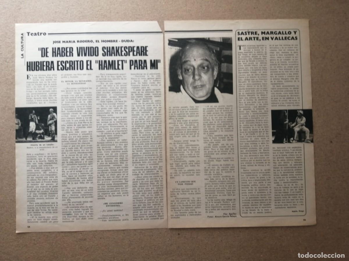 Otros Art&iacute;culos de Coleccionismo en Papel: REPORTAJE. JOSE MARIA RODERO