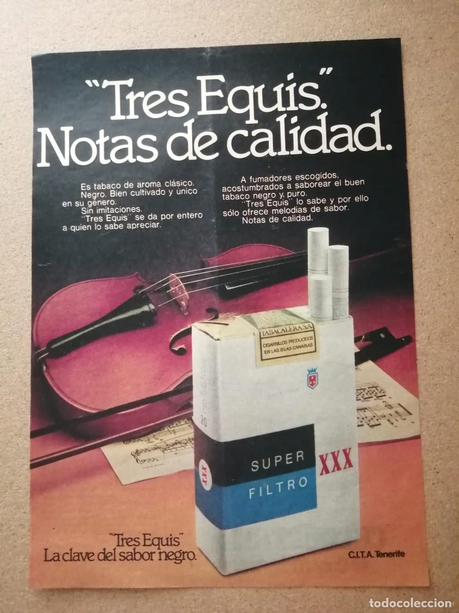 Otros Art&iacute;culos de Coleccionismo en Papel: ANUNCIO. CIGARRILLOS TRES EQUIS XXX