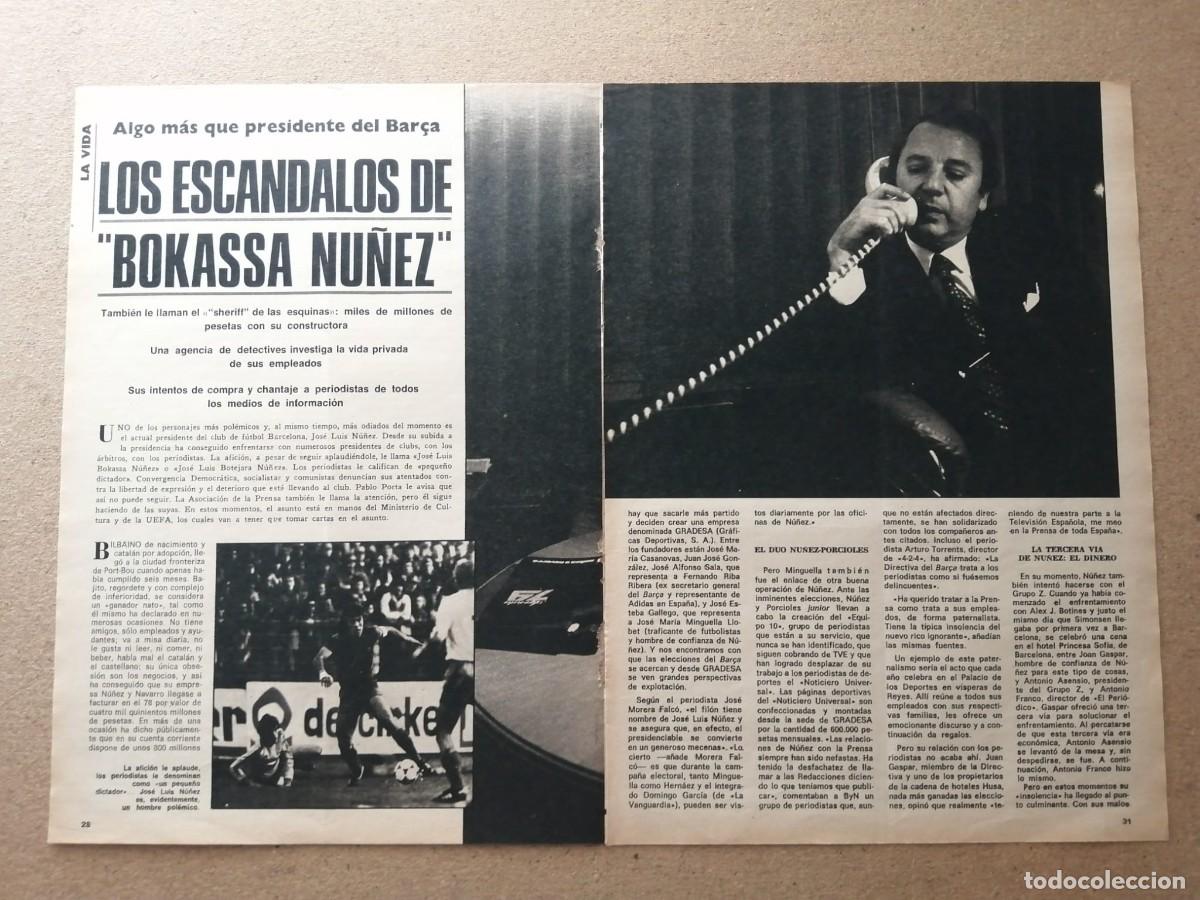Otros Art&iacute;culos de Coleccionismo en Papel: REPORTAJE. LOS ESCANDALOS DE JOSEP LLUIS NU&Ntilde;EZ
