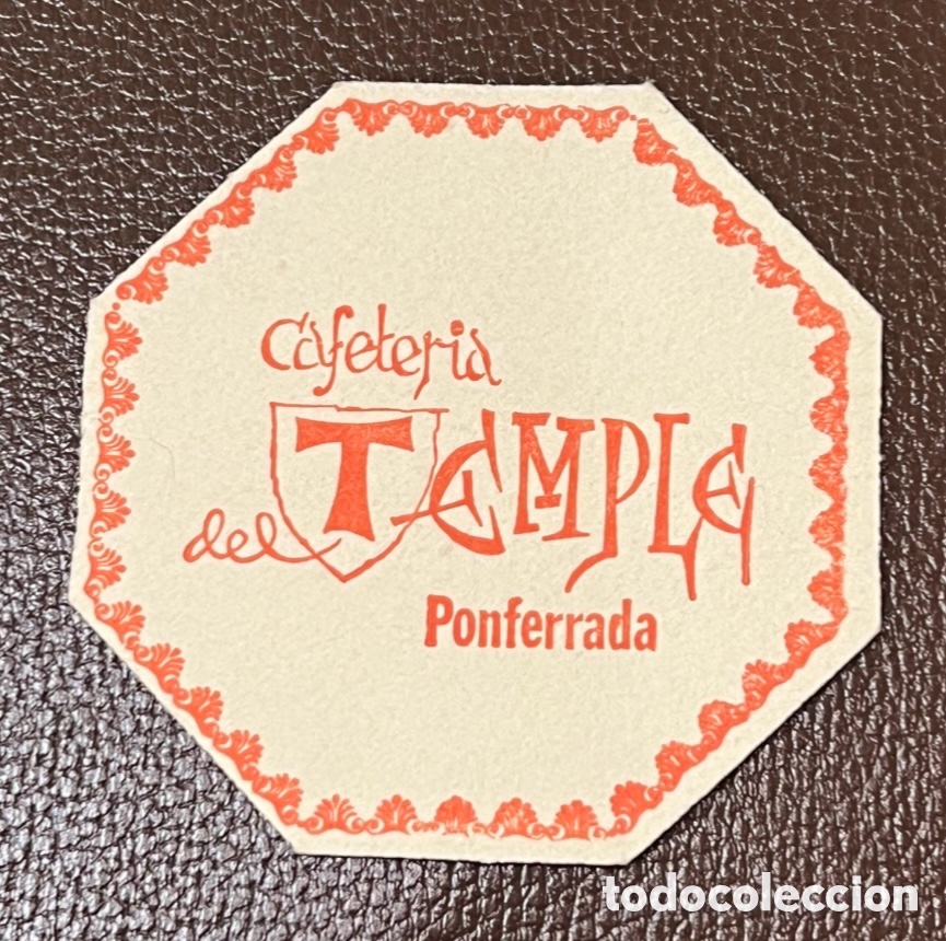 Otros Art&iacute;culos de Coleccionismo en Papel: Posavasos. Cafeteria del TEMPLE. Ponferrada. Le&oacute;n. A&ntilde;os 70.