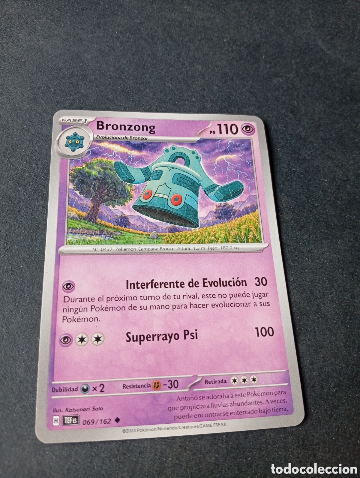 Otros Art&iacute;culos de Coleccionismo en Papel: Carta Pok&eacute;mon Bronzong