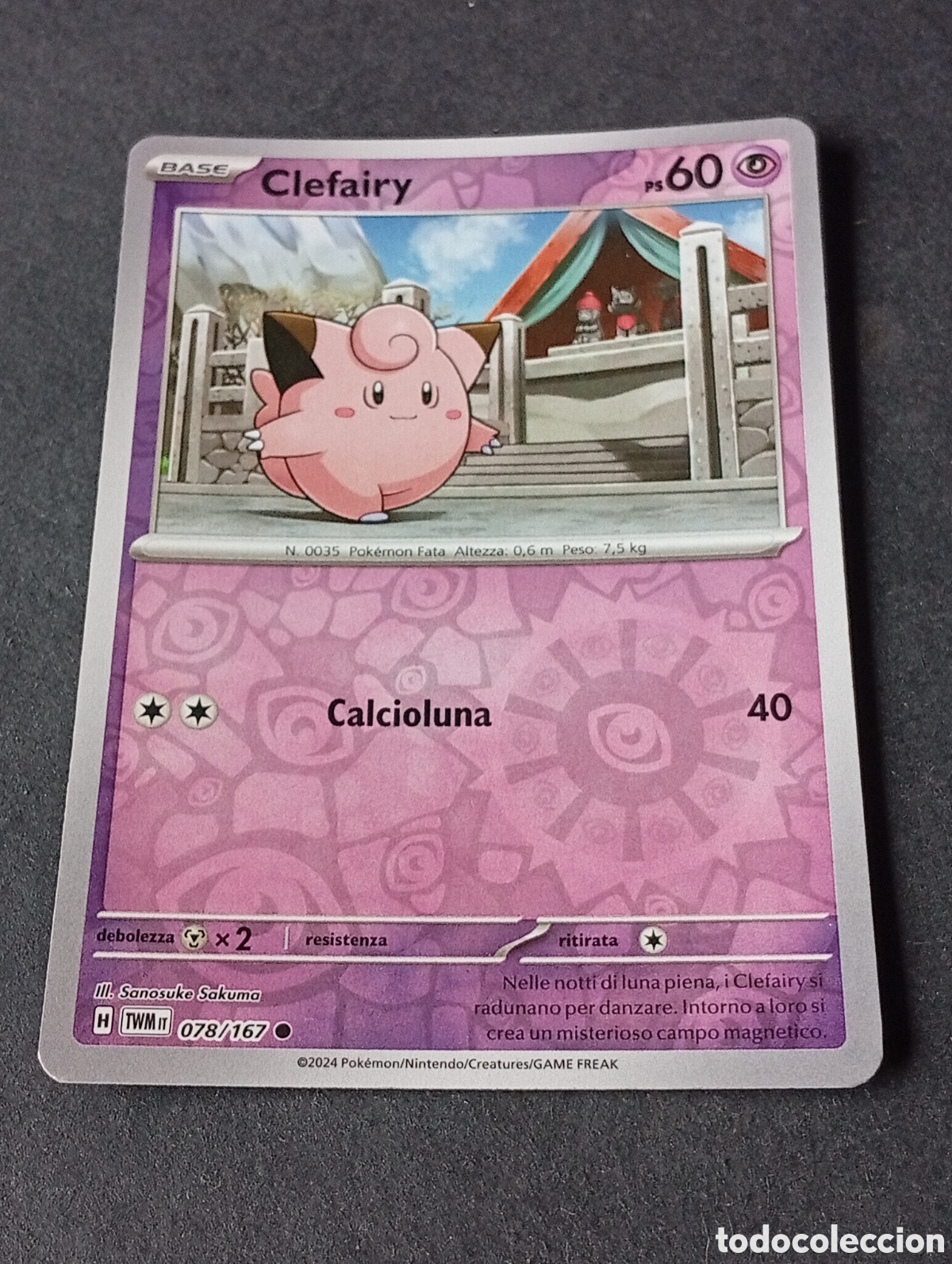 Otros Art&iacute;culos de Coleccionismo en Papel: Carta Pok&eacute;mon clefairy
