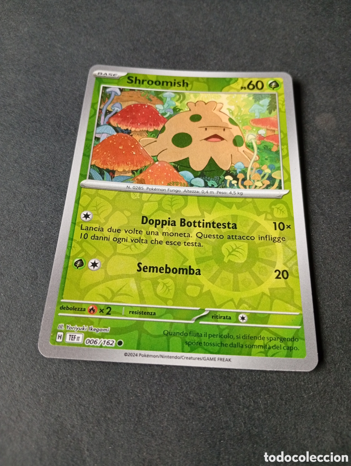 Otros Art&iacute;culos de Coleccionismo en Papel: Carta Pok&eacute;mon Shroomish