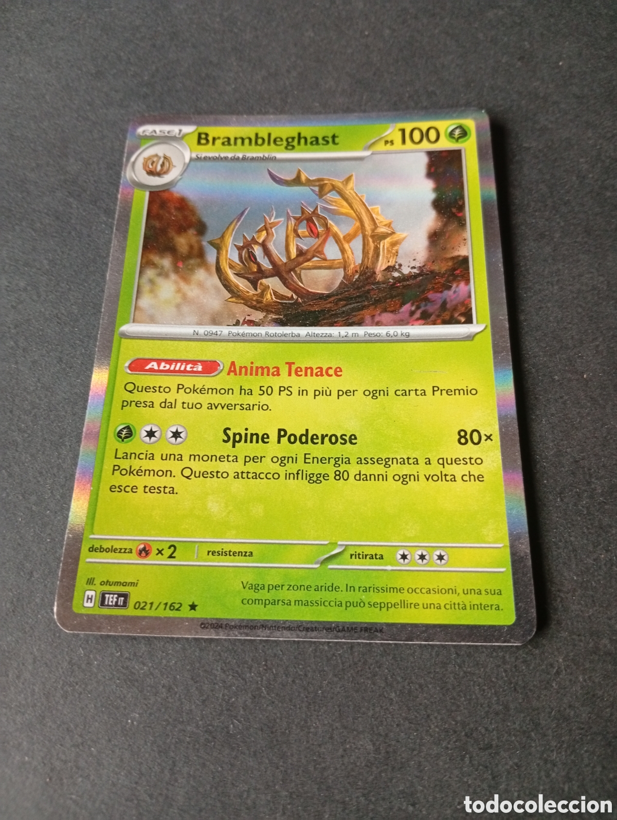 Otros Art&iacute;culos de Coleccionismo en Papel: Carta Pok&eacute;mon Brambleghast