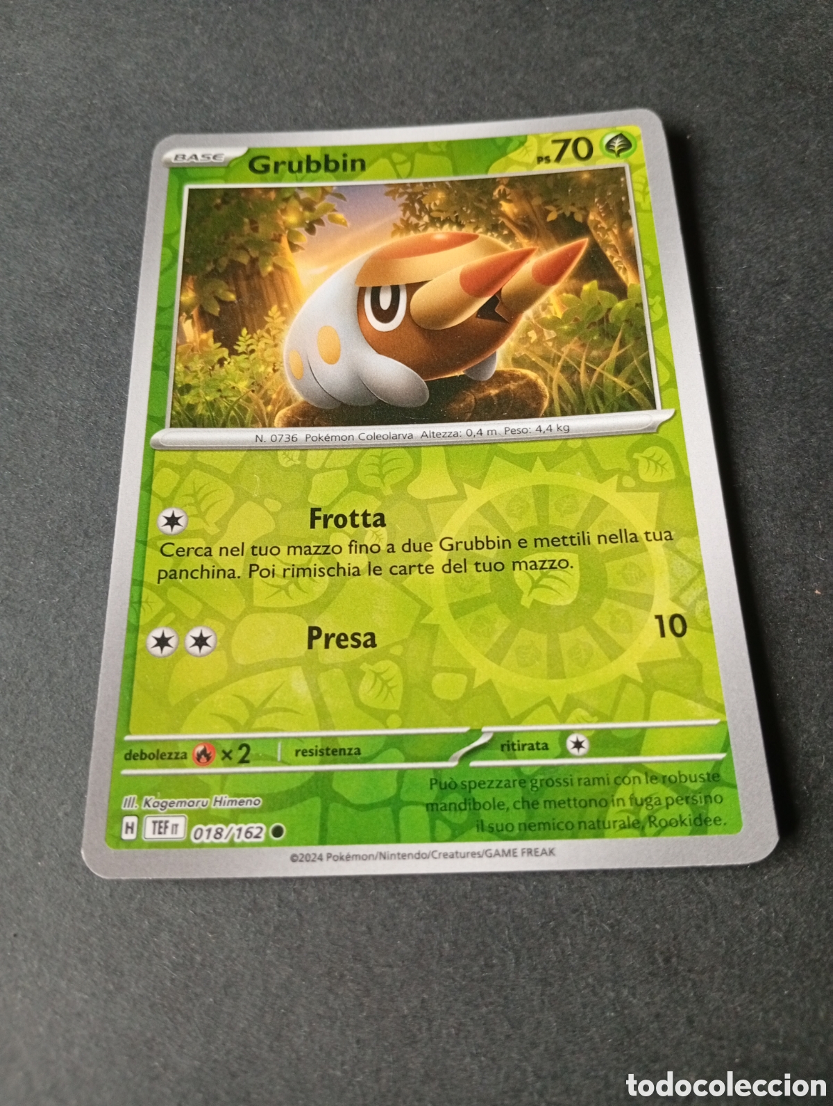 Otros Art&iacute;culos de Coleccionismo en Papel: Carta Pok&eacute;mon Grubbin....