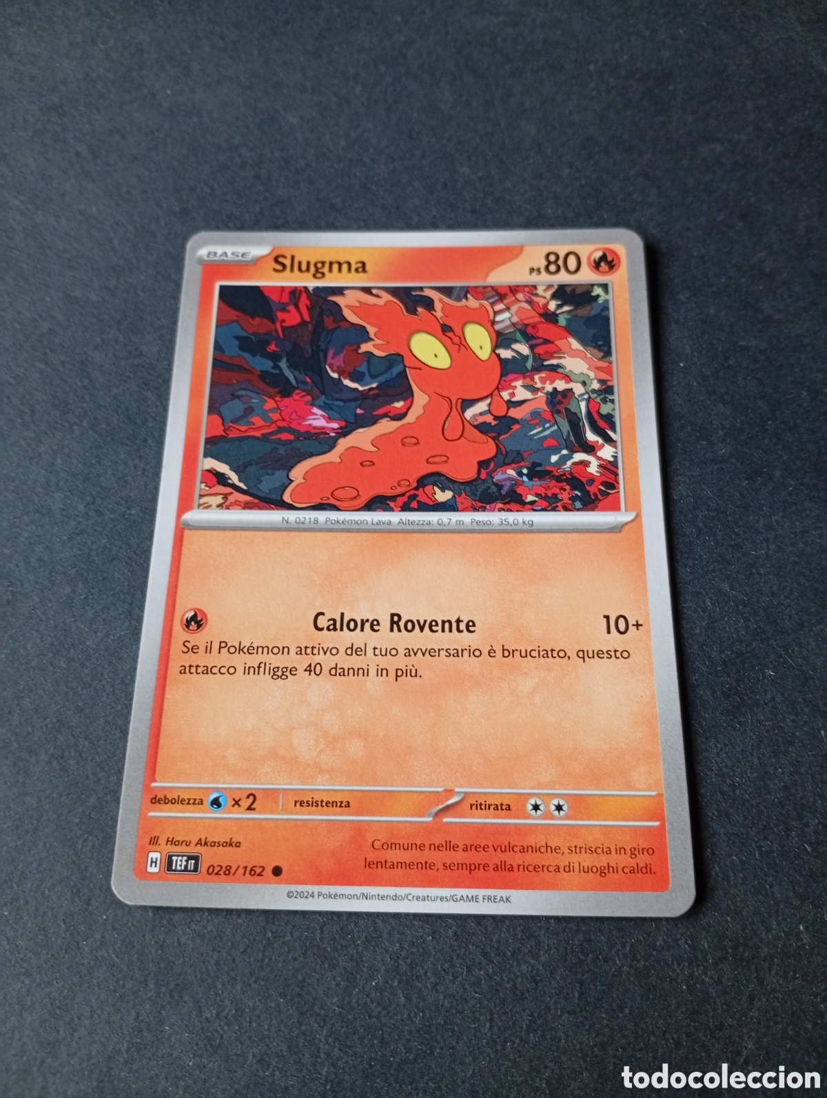 Otros Art&iacute;culos de Coleccionismo en Papel: Carta Pok&eacute;mon slugma....