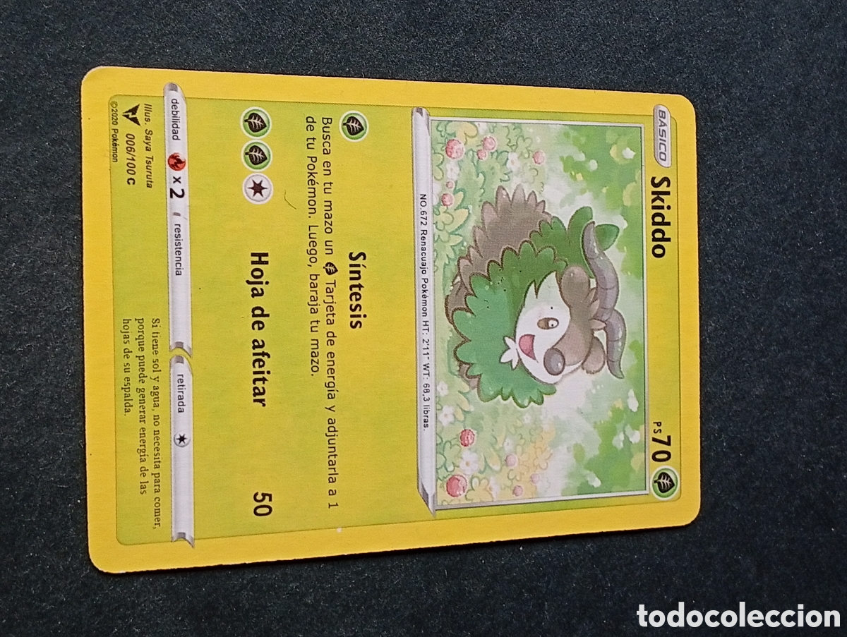 Otros Art&iacute;culos de Coleccionismo en Papel: Carta Pok&eacute;mon Skiddo.....