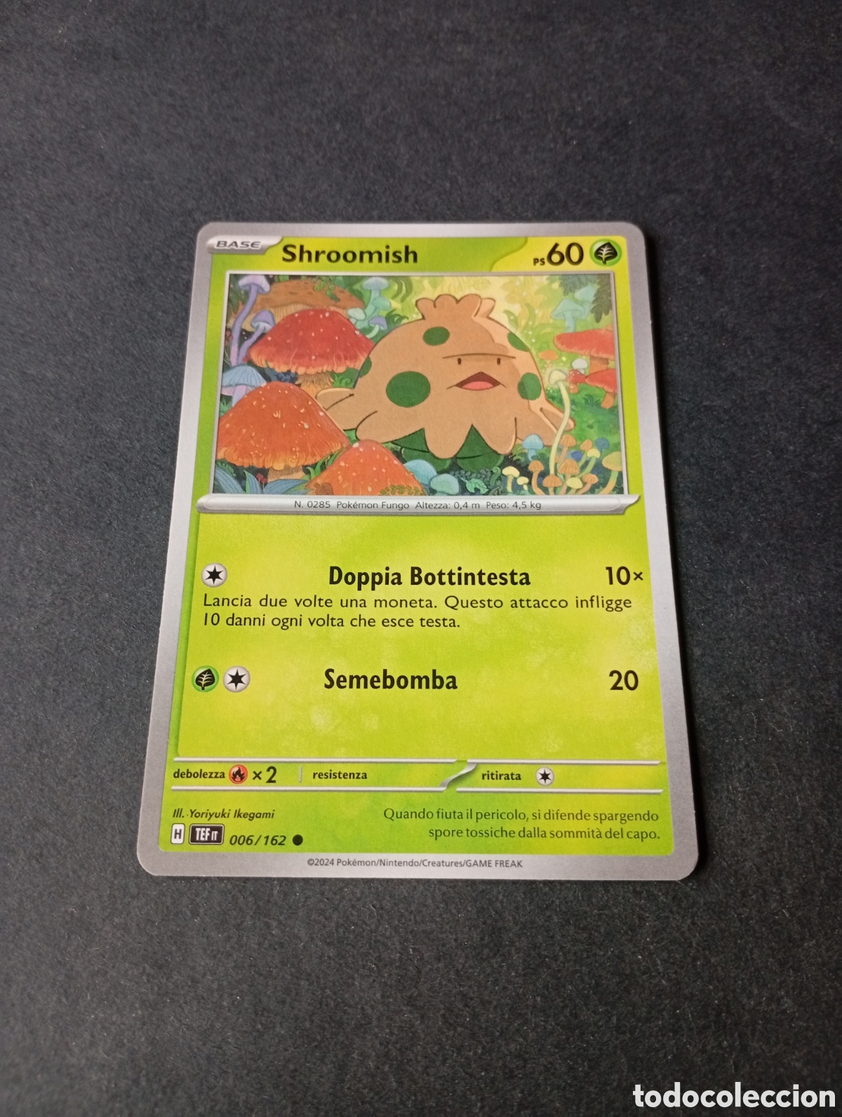 Otros Art&iacute;culos de Coleccionismo en Papel: Carta Pok&eacute;mon Shroomish....