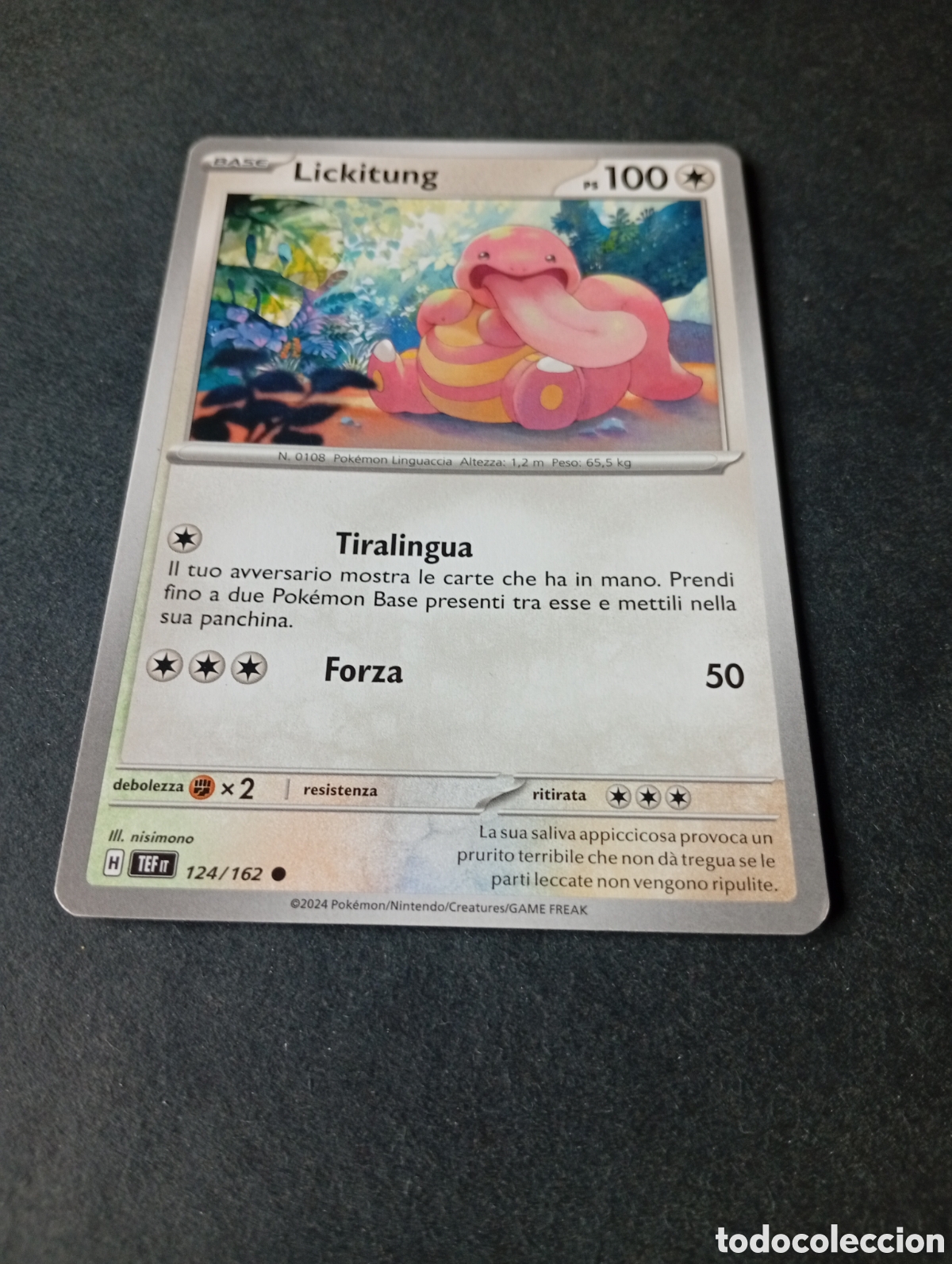 Otros Art&iacute;culos de Coleccionismo en Papel: Carta Pok&eacute;mon Lickitung