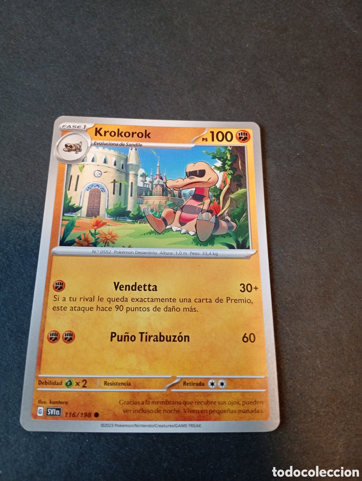Otros Art&iacute;culos de Coleccionismo en Papel: Carta Pok&eacute;mon Krokorok