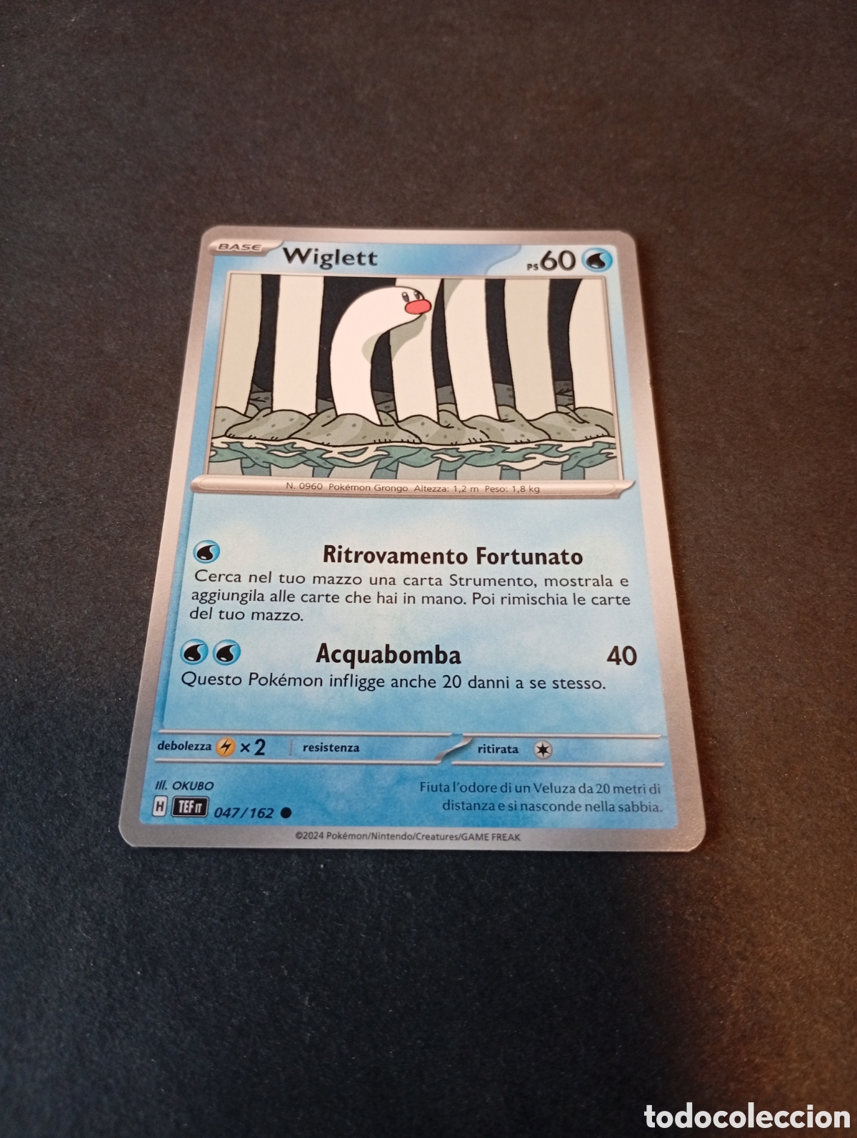 Otros Art&iacute;culos de Coleccionismo en Papel: Carta Pok&eacute;mon wiglett....