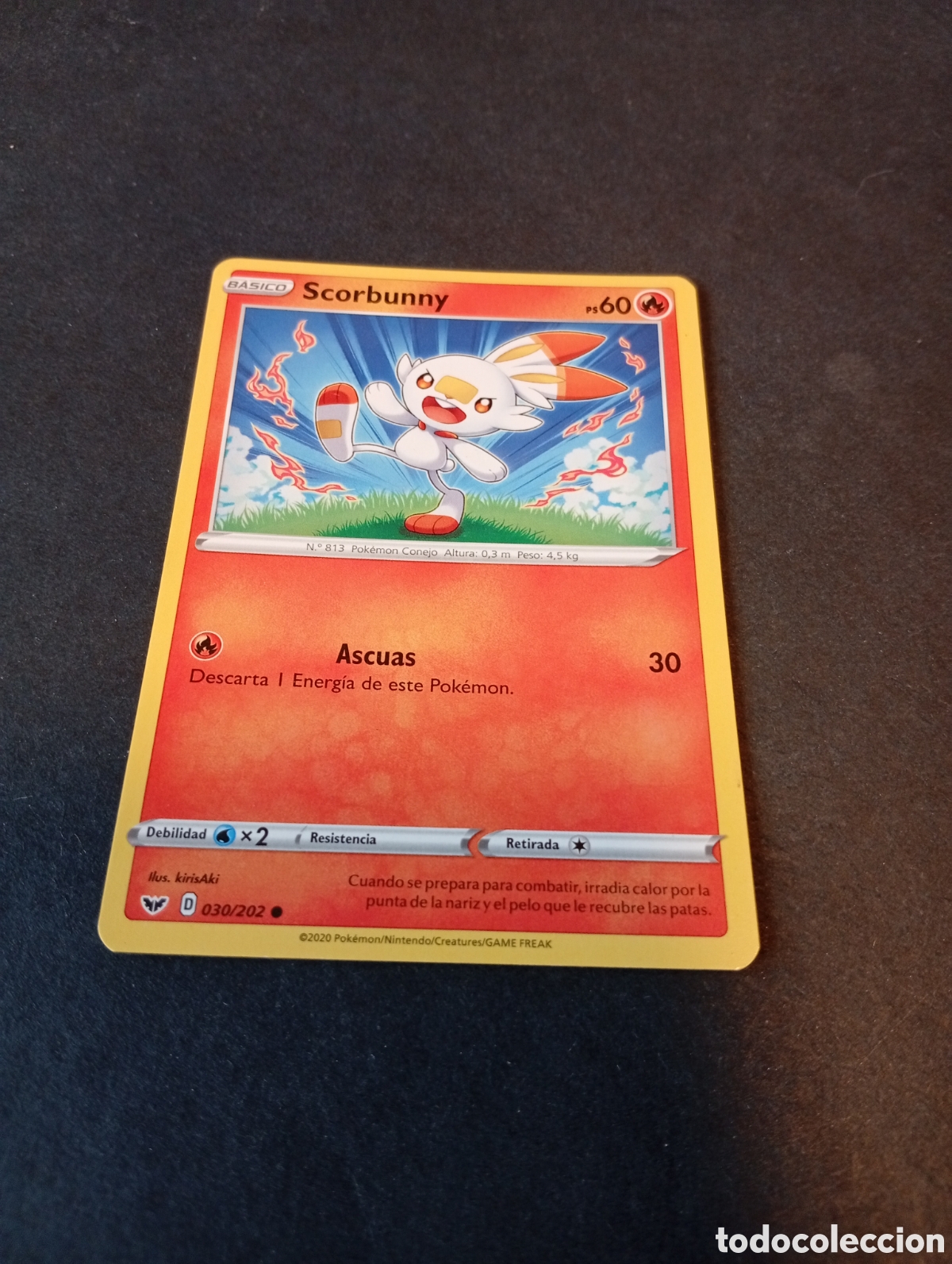 Otros Art&iacute;culos de Coleccionismo en Papel: Carta Pok&eacute;mon Scorbunny