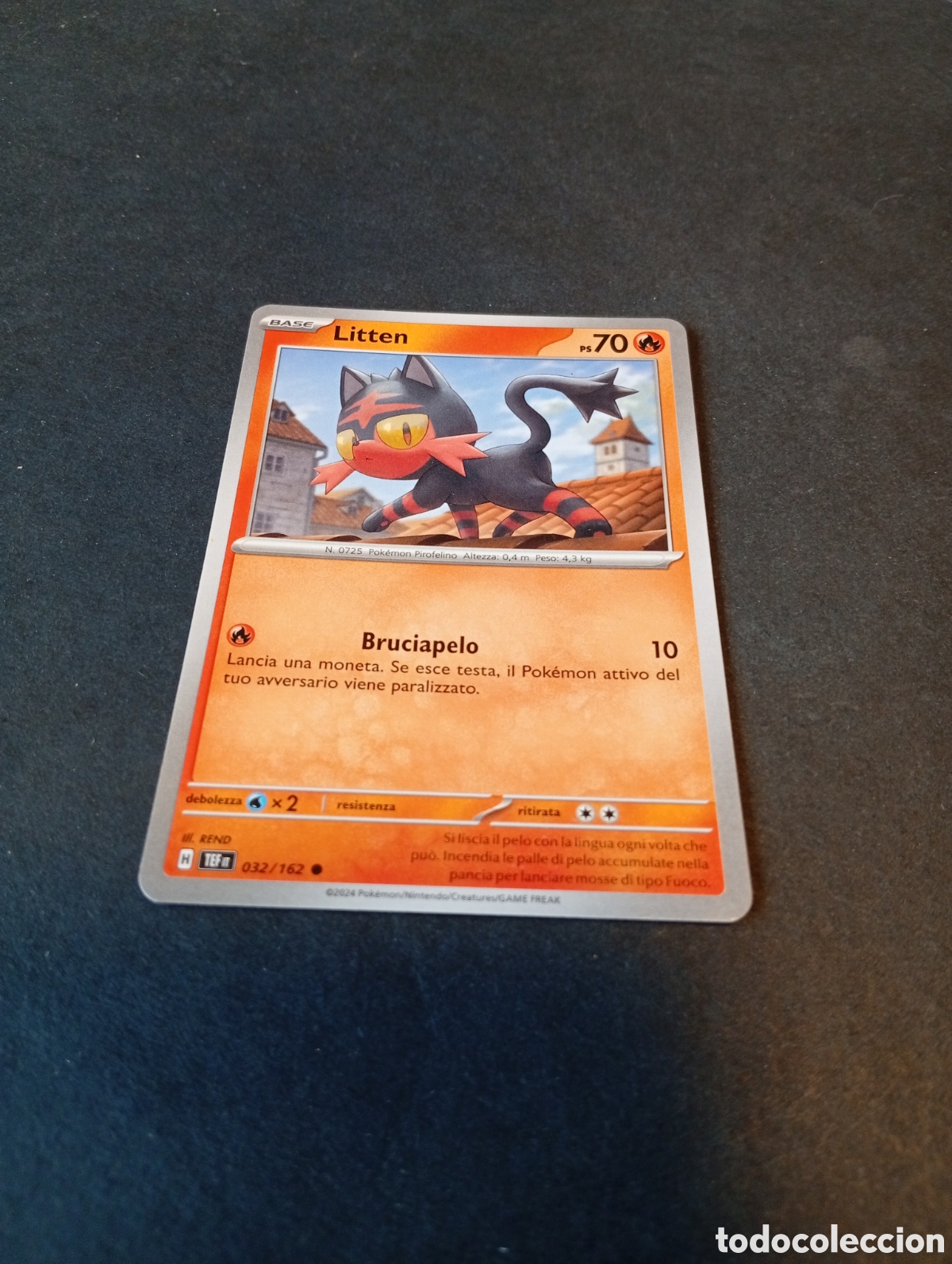 Otros Art&iacute;culos de Coleccionismo en Papel: Carta Pok&eacute;mon litten.....