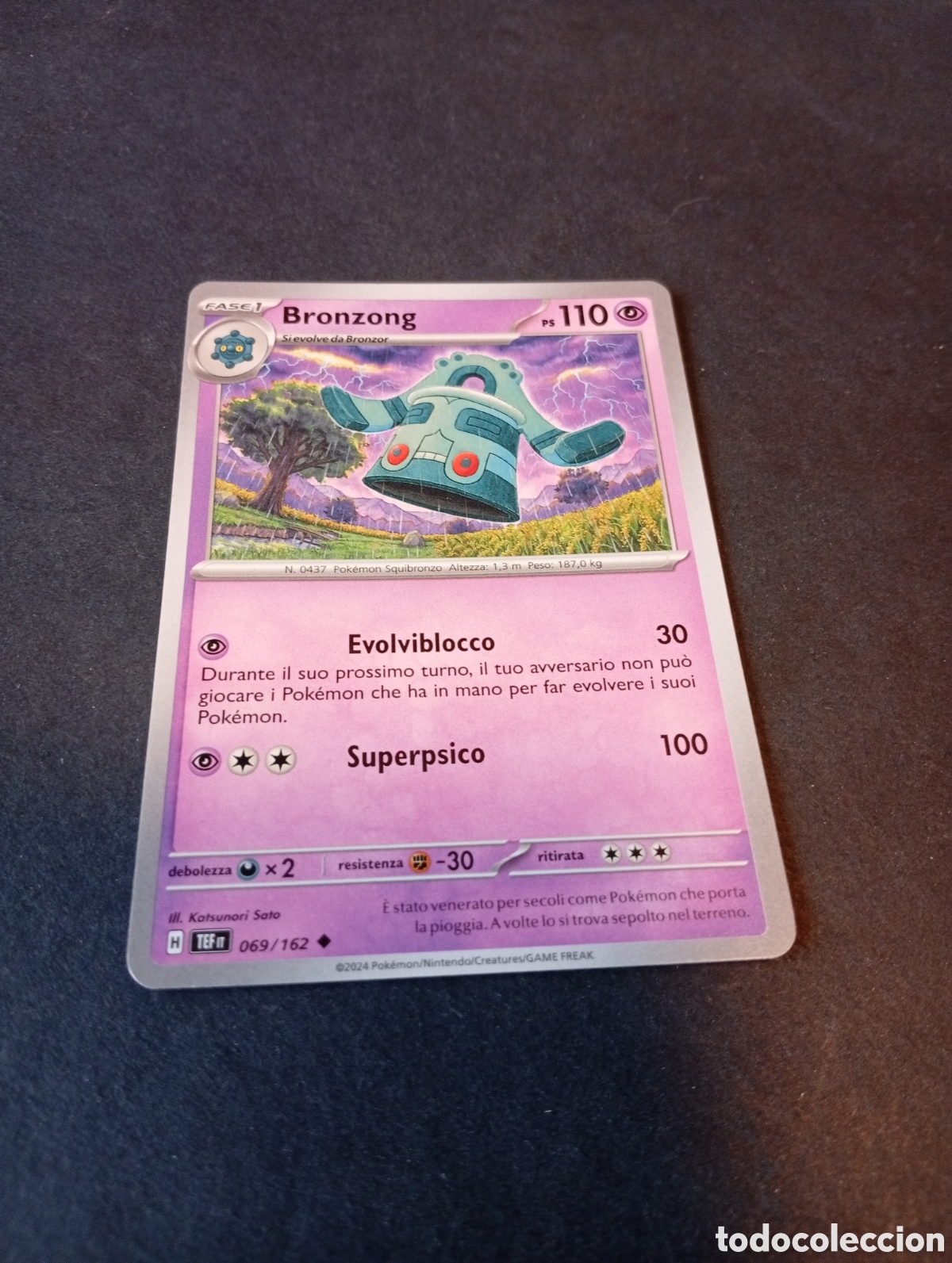 Otros Art&iacute;culos de Coleccionismo en Papel: Carta Pok&eacute;mon Bronzong.....