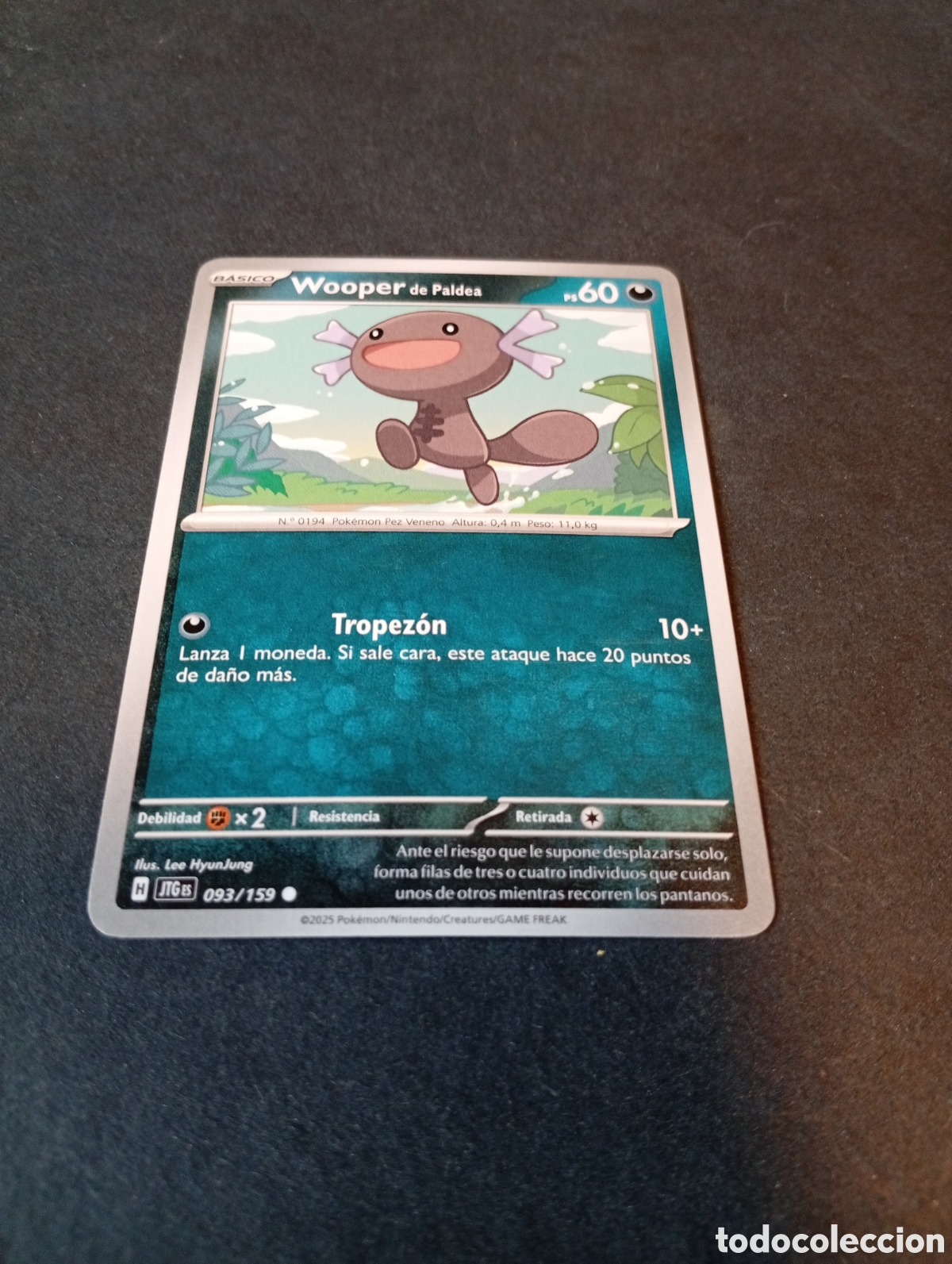 Otros Art&iacute;culos de Coleccionismo en Papel: Carta Pok&eacute;mon Cooper de Paldea