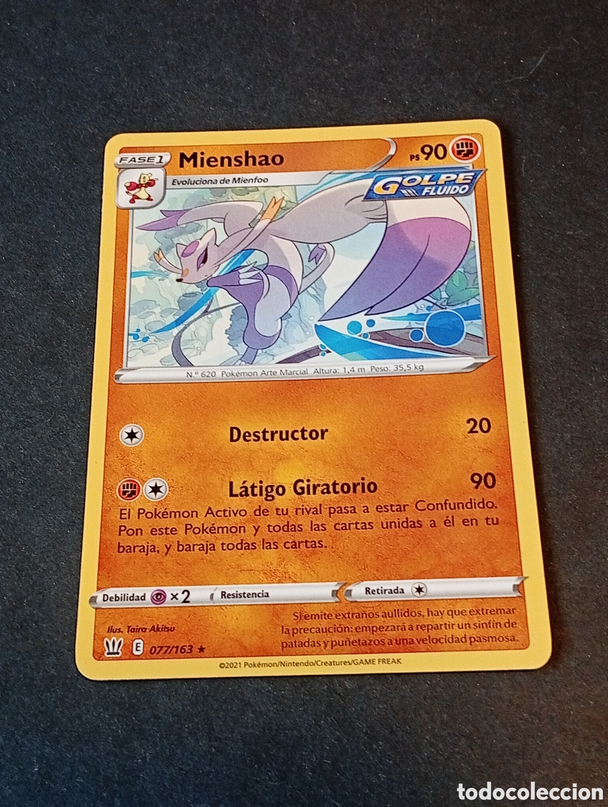 Otros Art&iacute;culos de Coleccionismo en Papel: Carta Pok&eacute;mon Mienshao