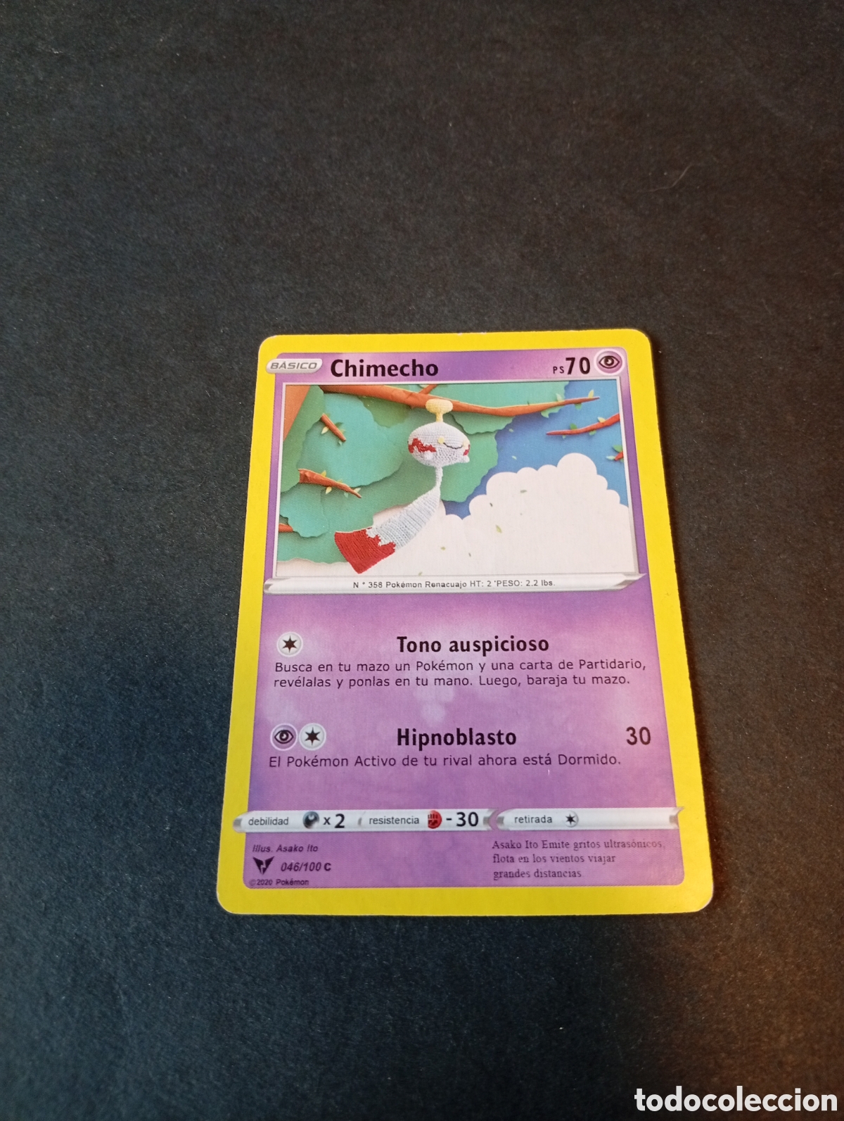Otros Art&iacute;culos de Coleccionismo en Papel: Carta Pok&eacute;mon chimecho