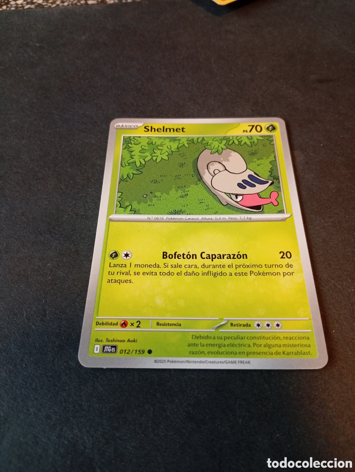 Otros Art&iacute;culos de Coleccionismo en Papel: Carta Pok&eacute;mon Shelmet..
